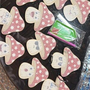 Diamond Art Mushroom Coaster Set